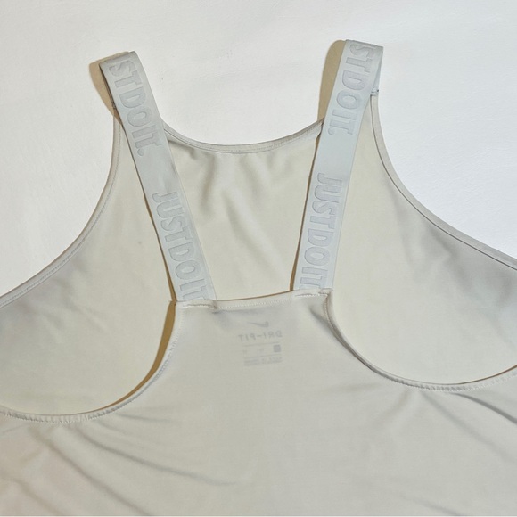 Nike Elevated Elastika Dri-Fit Just Do It Loose Fit Strap Tank Top White Size XL - Picture 9 of 12